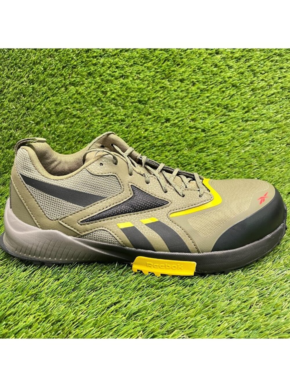 Reebok Lavante Trail 2 Mens Size 10 Green Composite Toe Safety Shoes Sneakers